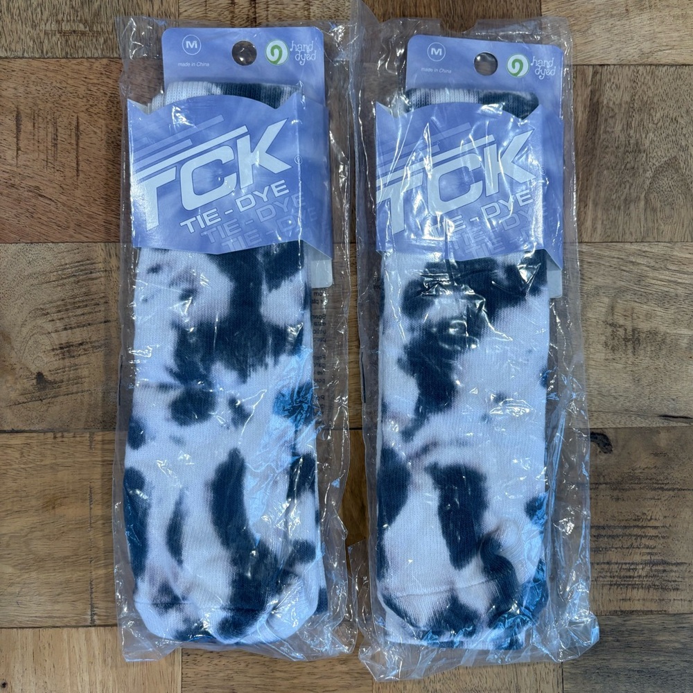 TCK Tie-Dye Socks - Black and White